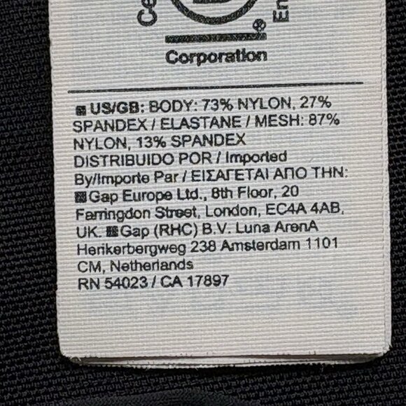 ATHLETA Women Crop Top Mesh Back Sleeveless Stretch Sz L Black Workout Gym 3-18 - Picture 7 of 10